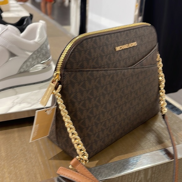 MICHAEL KORS Jet Set Medium Logo Dome Satchel Crossbody
Brown
NWT - Picture 4 of 16